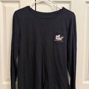 Vineyard Vines Navy Long Sleeve Tee